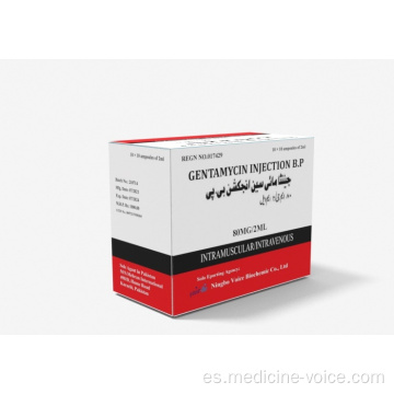 Inyección de gentamicina 80 mg / 2 ml